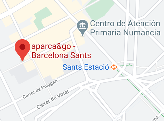 Mapa Parking Gare de Barcelone Sants
