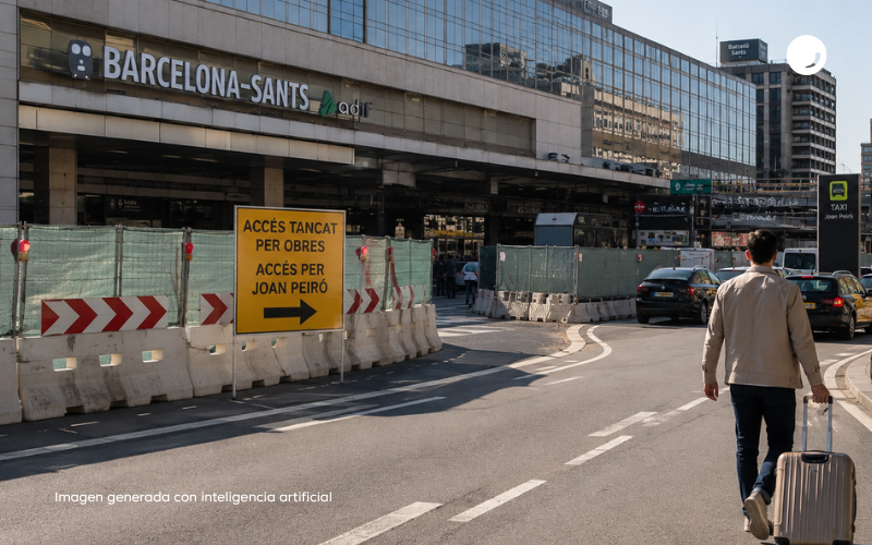Obras en Barcelona Sants: accesos y aparcamiento | aparca&go